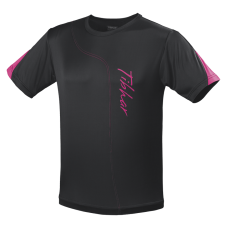 Tibhar T-Shirt Seam, S, Black/Pink